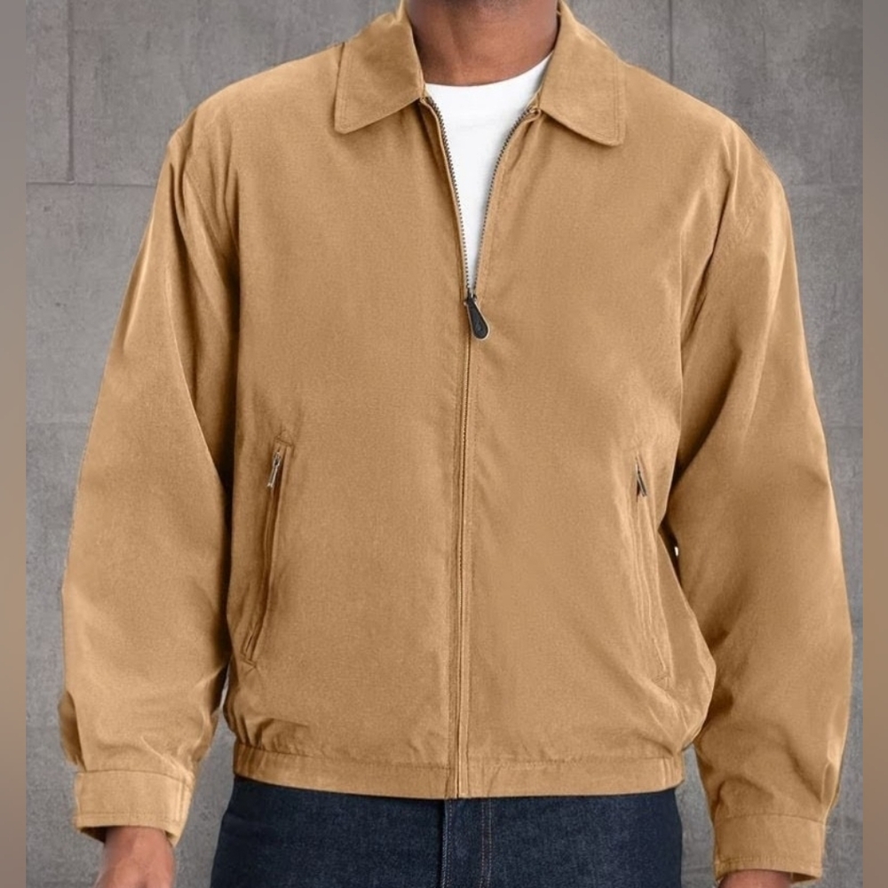 NWT London Fog Tall Men's Auburn Lightweight Zip Front Golf Jacket, Large Tall